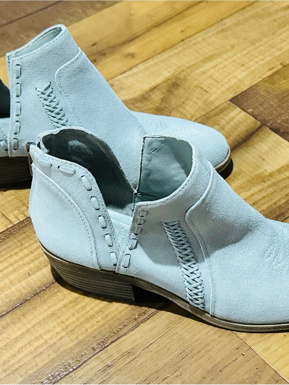 Vince Camuto Suede Cutout Ankle Booties